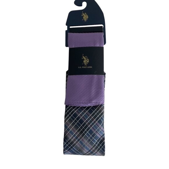 U.S. Polo Assn Purple Blue Tie NWT - Picture 6 of 6